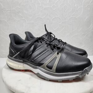 Adidas Adipower Boost 2 Golf Shoes Mens 9 Black Lace Up Climaproof Athletic